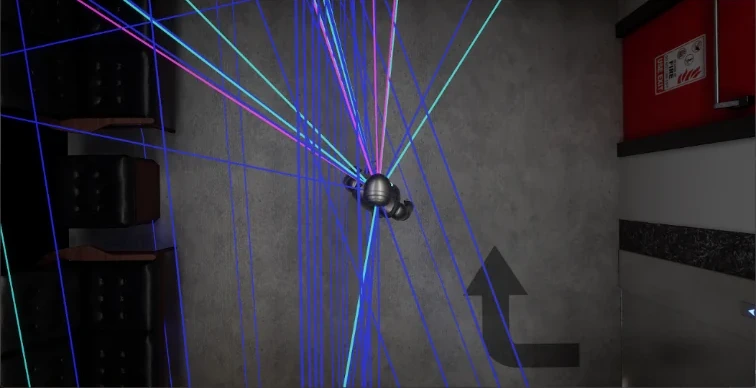 Sound-Tracing path visualization inside a 3D scene